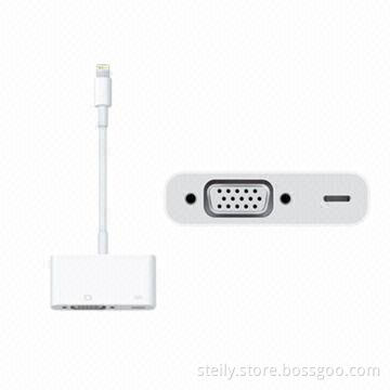 Original VGA Adapter for iPad Mini/iPhone 5/iPad 4/Touch 5, Used for Lightning Dock Converter to VGA